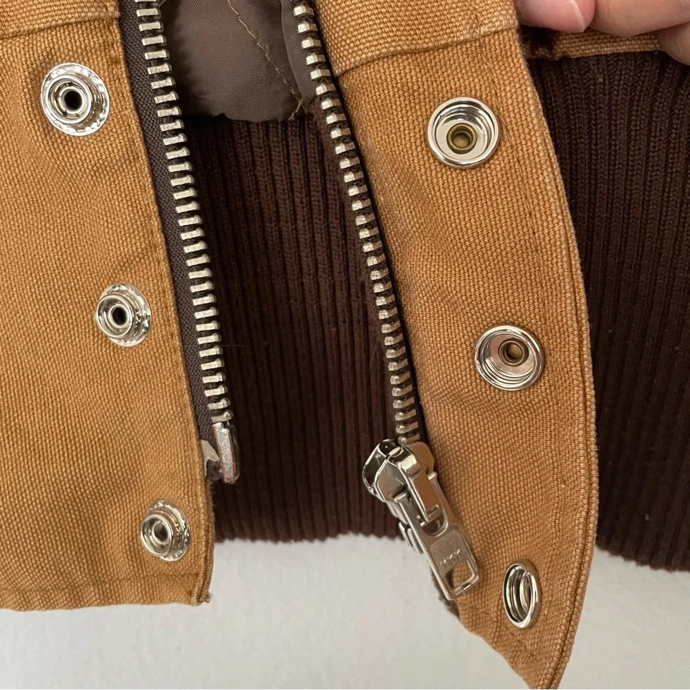 Obey Women's Tan and Yellow Jacket size S - Picture 12 of 14